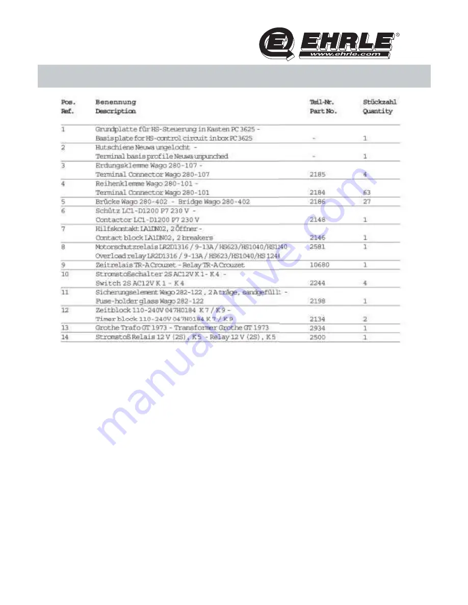 EHRLE HS 1040 Series Скачать руководство пользователя страница 107