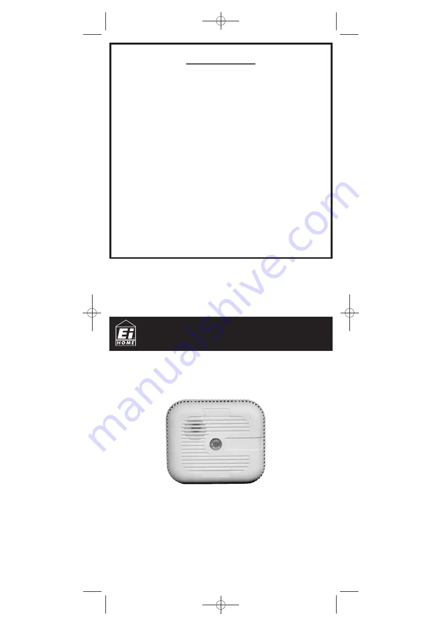 Ei Electronics Ei 3105TY Скачать руководство пользователя страница 1