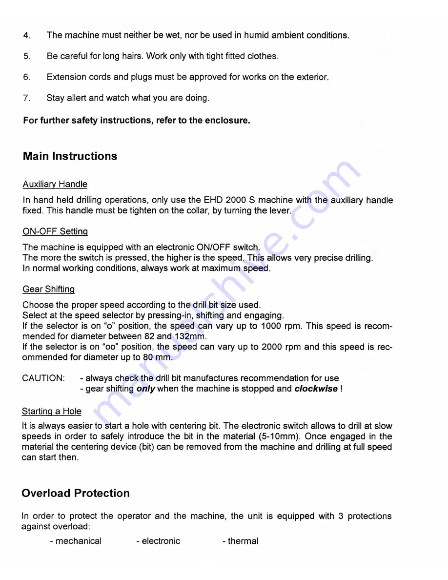 EIBENSTOCK EHD 2000 S Operating Instructions Download Page 2