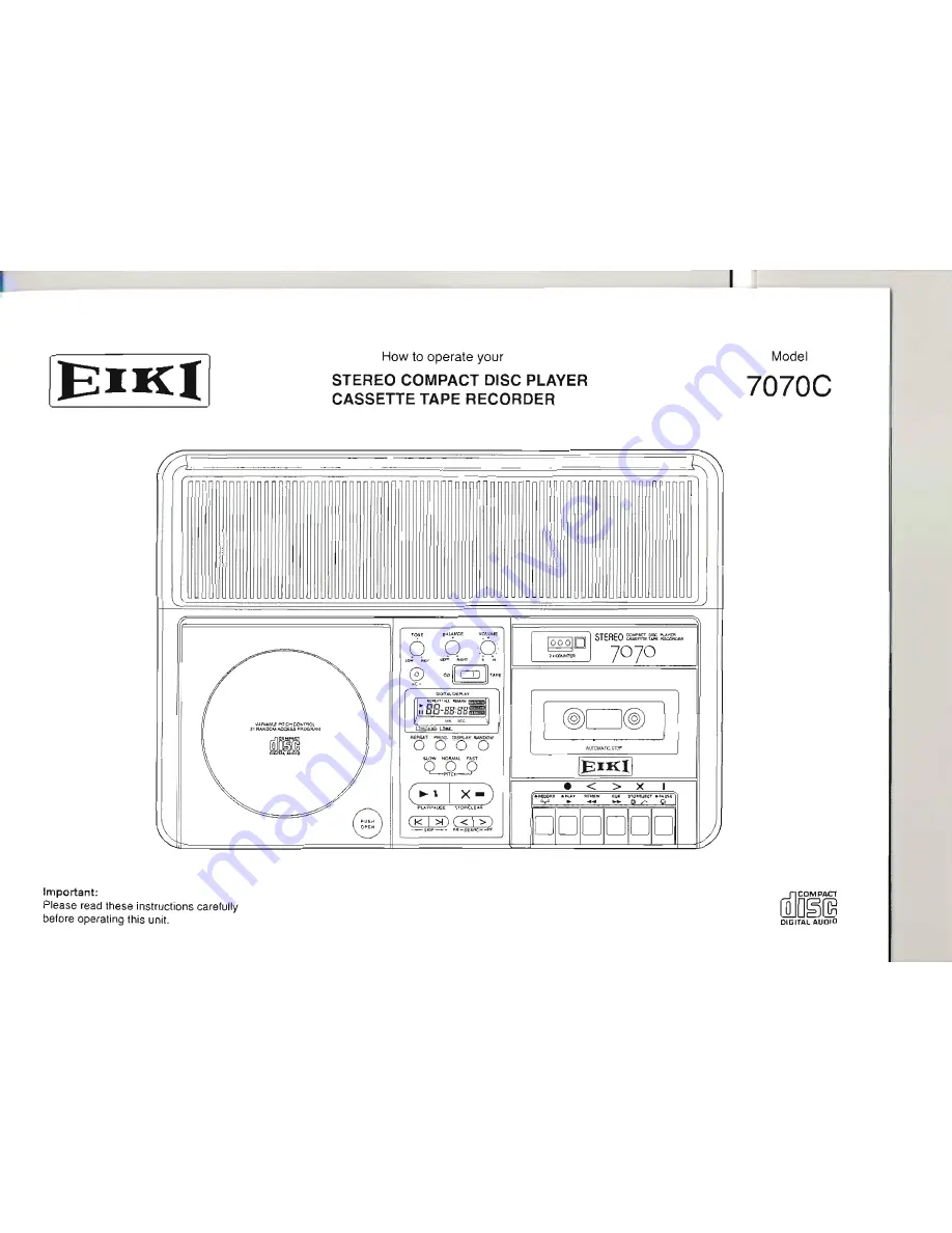 Eiki 7070C How To Use Manual Download Page 1