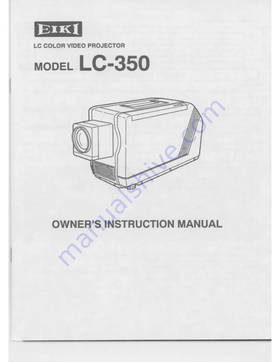 Eiki LC-350 Owner'S Instruction Manual Download Page 1