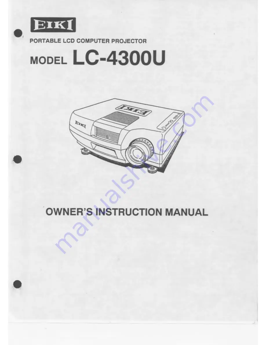 Eiki LC-4300U Owner'S Instruction Manual Download Page 1