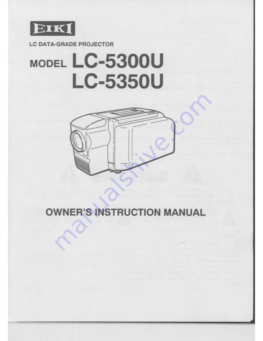 Eiki LC-5300U Скачать руководство пользователя страница 1