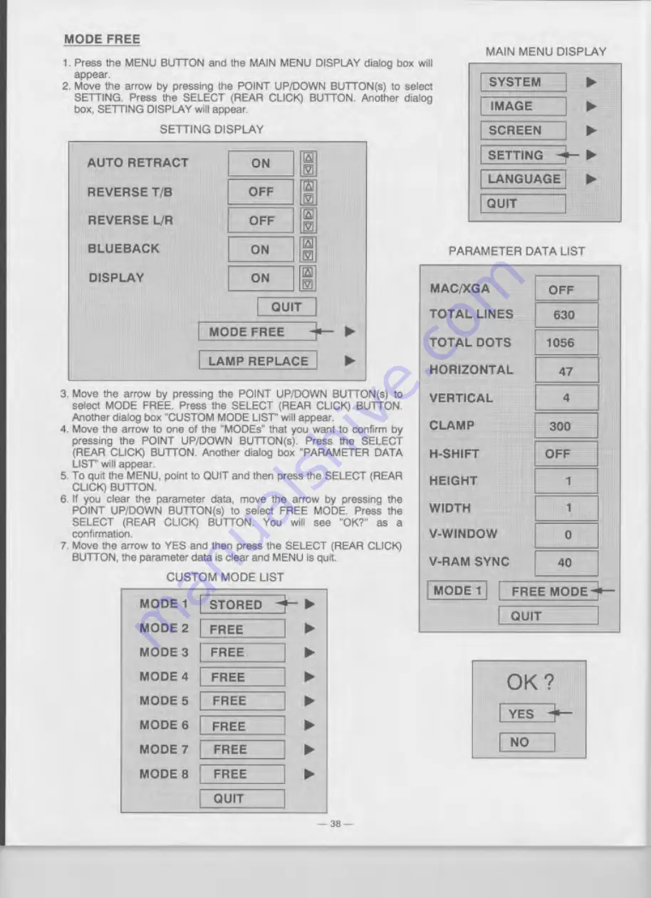 Eiki LC-7000UE Owner'S Instruction Manual Download Page 38