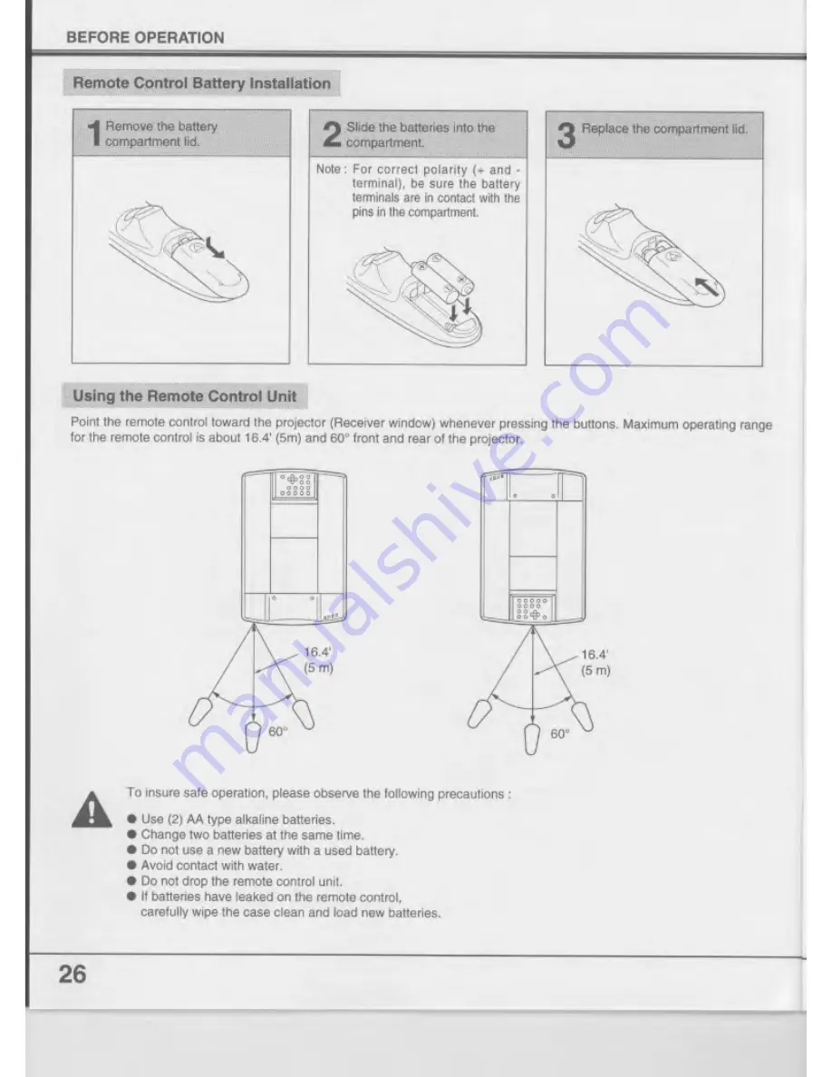 Eiki LC-SX1UL Owner'S Instruction Manual Download Page 26