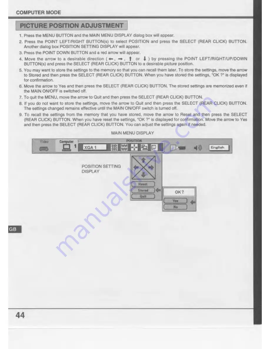 Eiki LC-SX2 Owner'S Instruction Manual Download Page 44