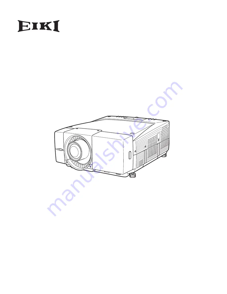 Eiki LC-SX6 Скачать руководство пользователя страница 1