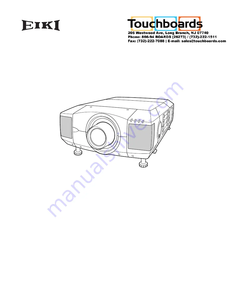 Eiki LC-UXT3 Owner'S Instruction Manual Download Page 1