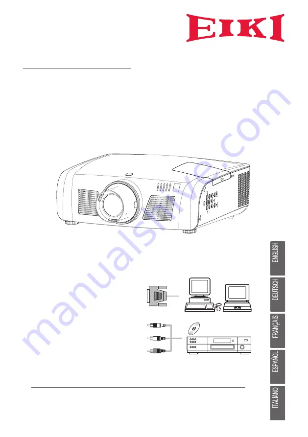 Eiki LC-WXN200 Quick Start Manual Download Page 1