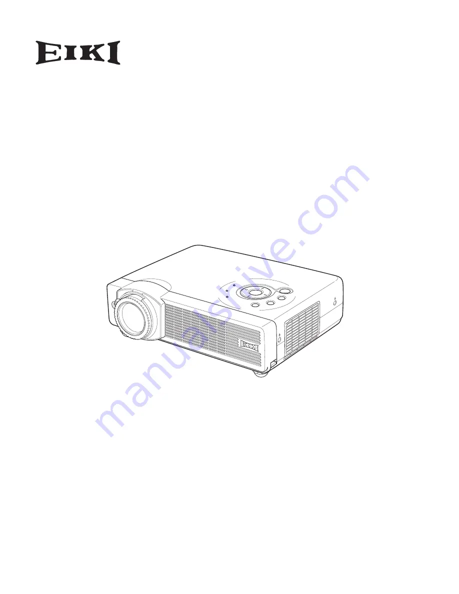 Eiki LC-XB30 Скачать руководство пользователя страница 1