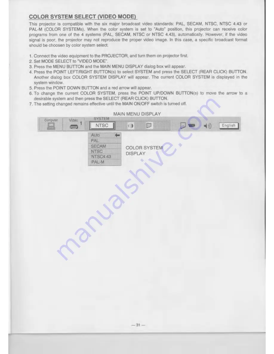 Eiki LC-XGA980U Owner'S Instruction Manual Download Page 31