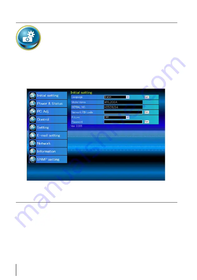 Eiki WXL200A Network Setup Manual Download Page 22