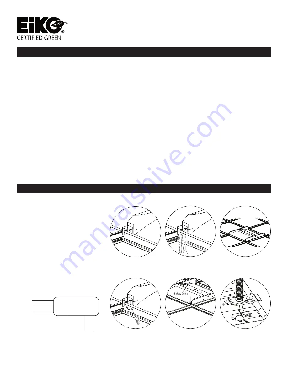 Eiko VOL22-3CP-XXK-U Installation Instructions Manual Download Page 1