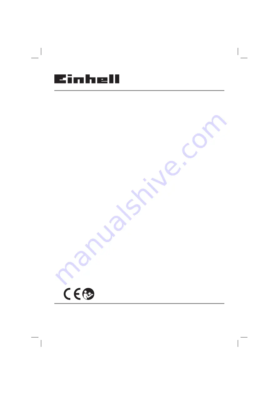 EINHELL 20.933.01 Original Operating Instructions Download Page 1