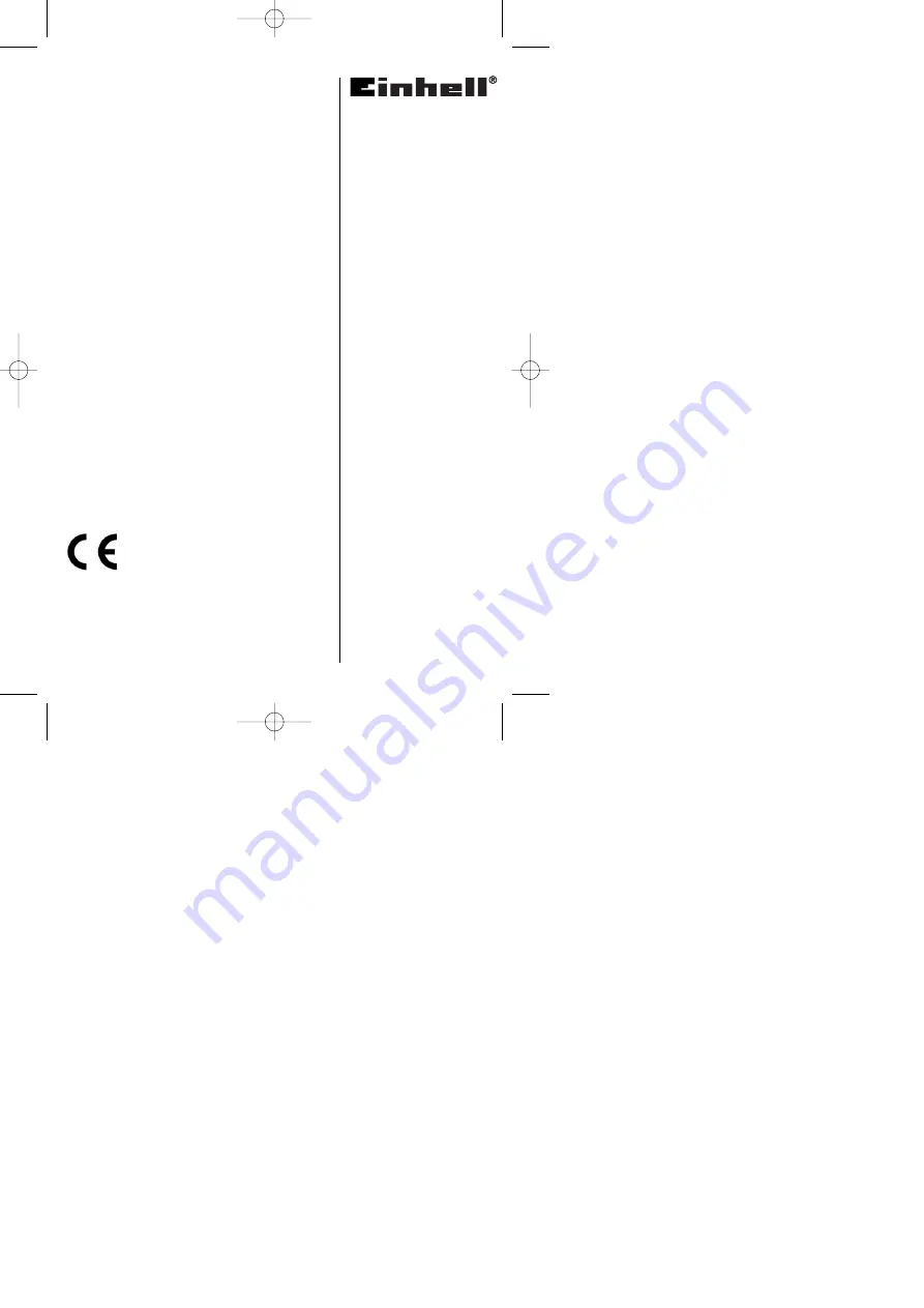 EINHELL BT-SG 100 Operating Instructions Manual Download Page 1