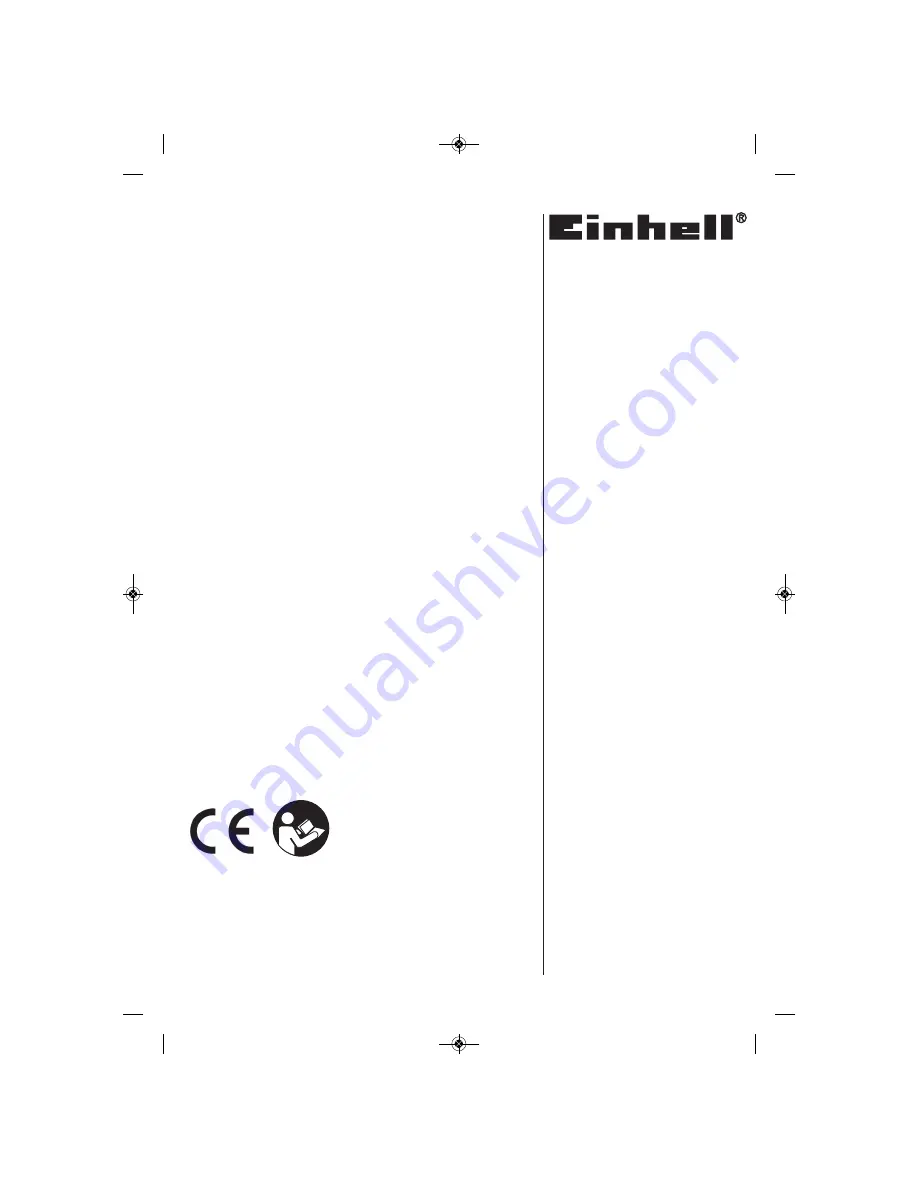 EINHELL RT-TS 2031 U Скачать руководство пользователя страница 1