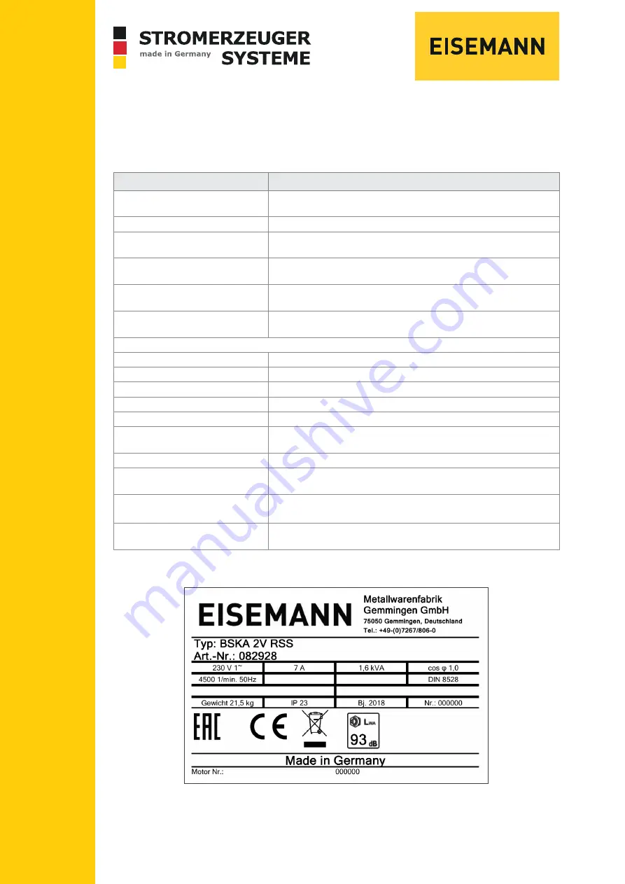 EISEMANN BSKA 2V RSS Manual Download Page 80