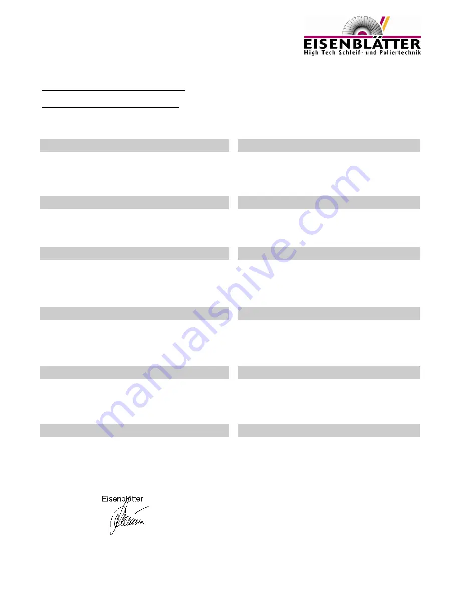 eisenblatter VARILEX WSF 1600 Operating Instructions Manual Download Page 6