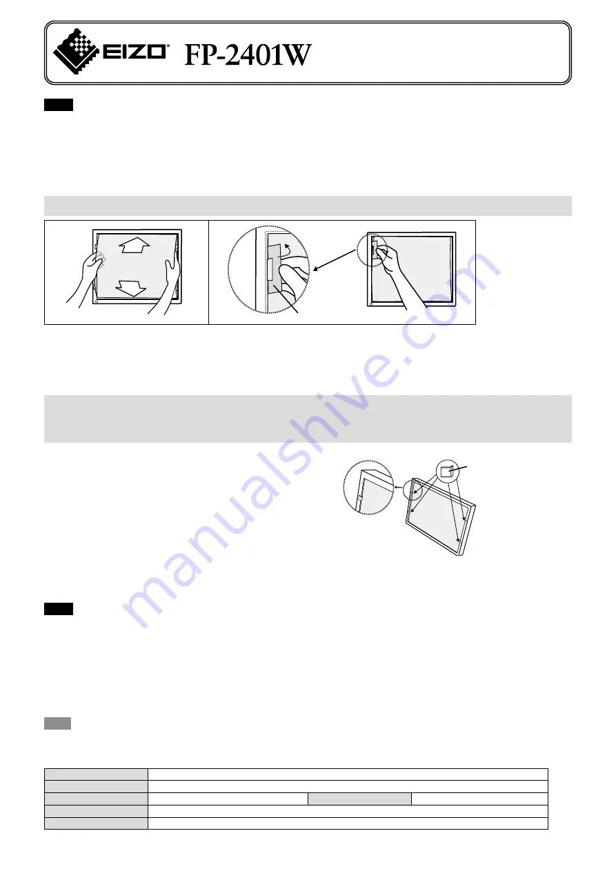 Eizo FP-2401W User Manual Download Page 1