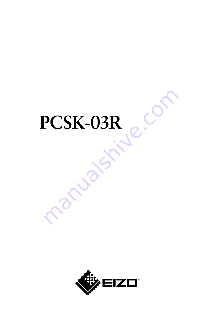 Eizo PCSK-03R Installation Manual Download Page 1