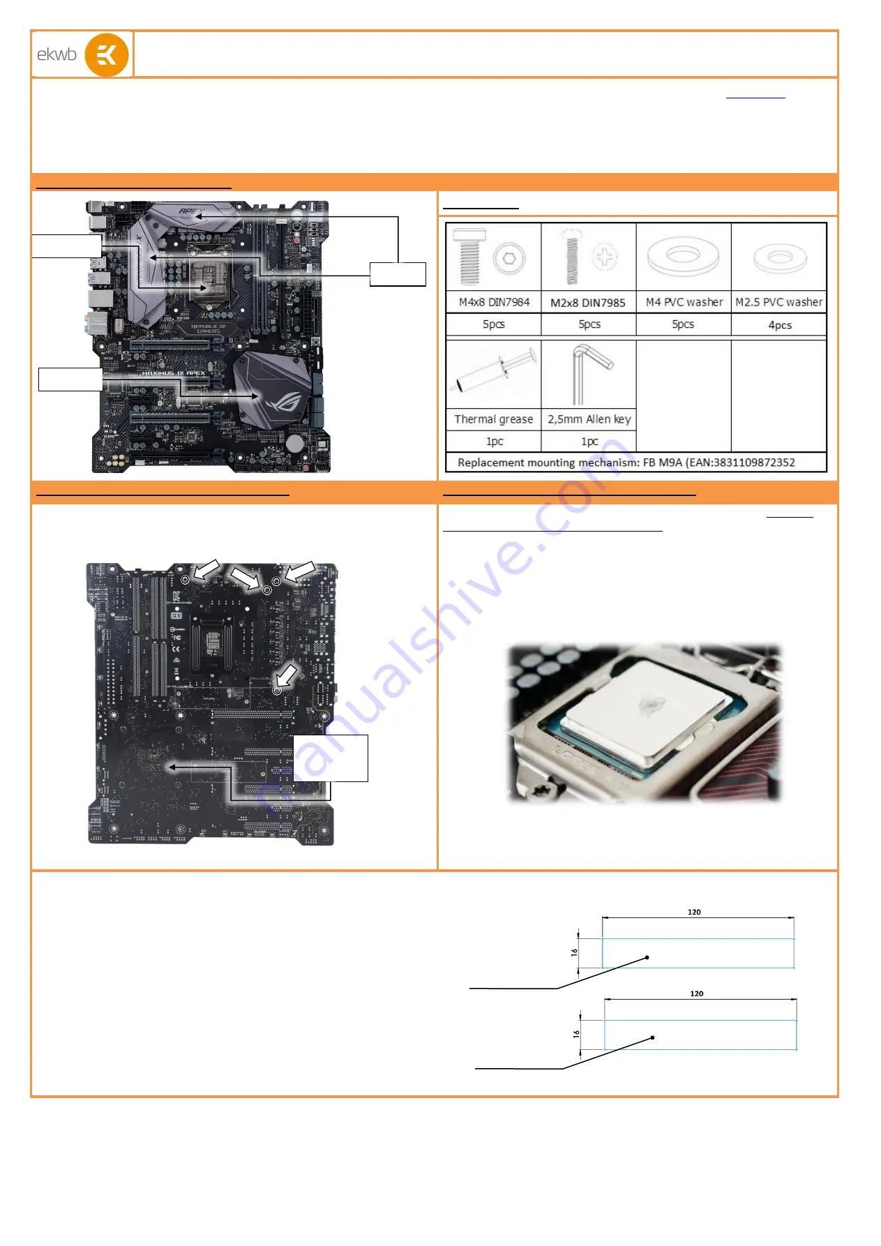 ekwb EK-FB ASUS M9A Monoblock Series Скачать руководство пользователя страница 1