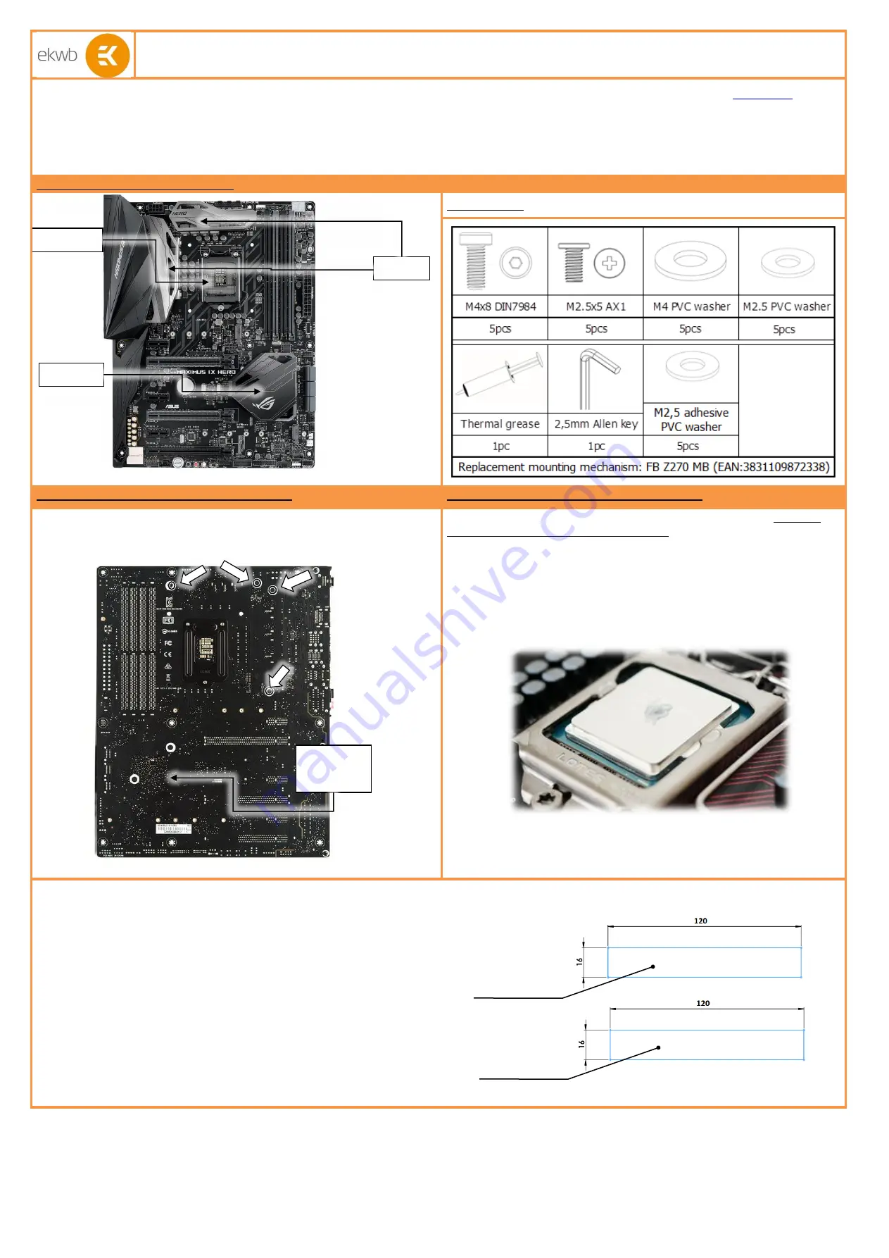 ekwb EK-FB ASUS M9H Monoblock Series Скачать руководство пользователя страница 1