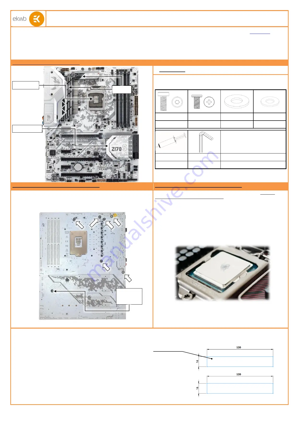 ekwb EK-FB ASUS Z 170S Monoblock Скачать руководство пользователя страница 1