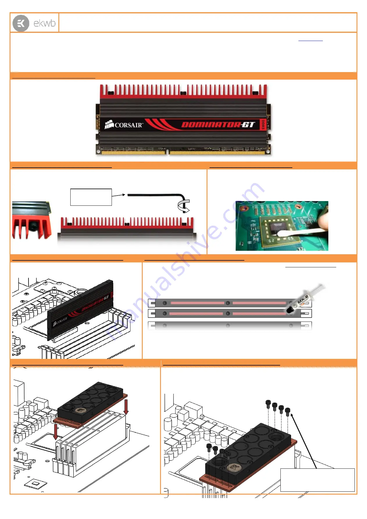 ekwb EK-RAM Monarch Series Installation Manual Download Page 1