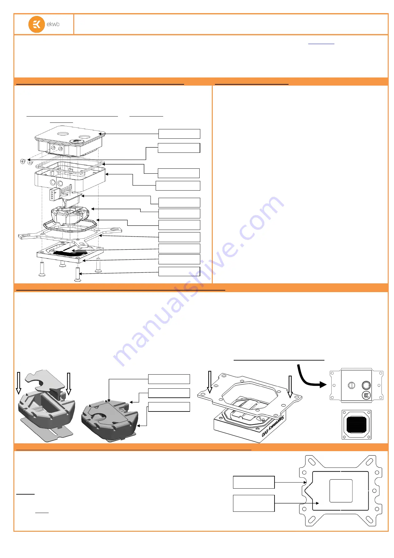 ekwb EK-Supremacy EVO RGB Installation Manual Download Page 1