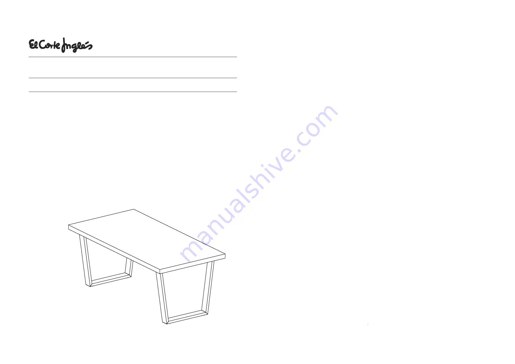 El Corte Inglés CALIA Assembly Instructions Download Page 1