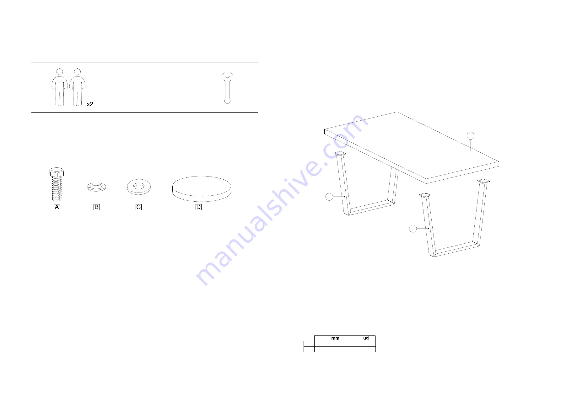 El Corte Inglés CALIA Assembly Instructions Download Page 2