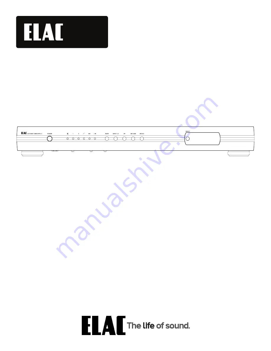 ELAC Alchemy PPA-2 Operating Instructions Manual Download Page 1