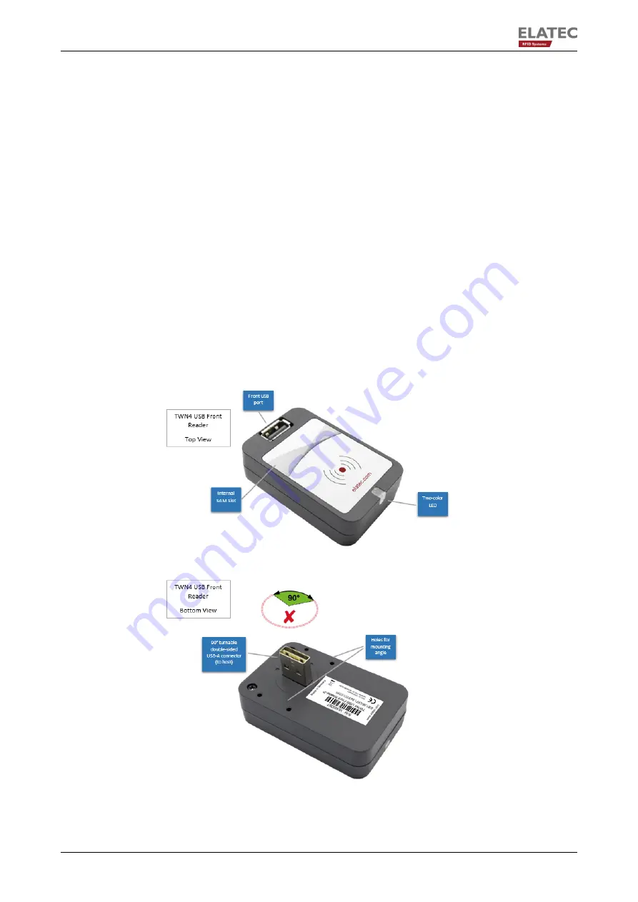 Elatec TWN4 USB Front Reader Скачать руководство пользователя страница 4