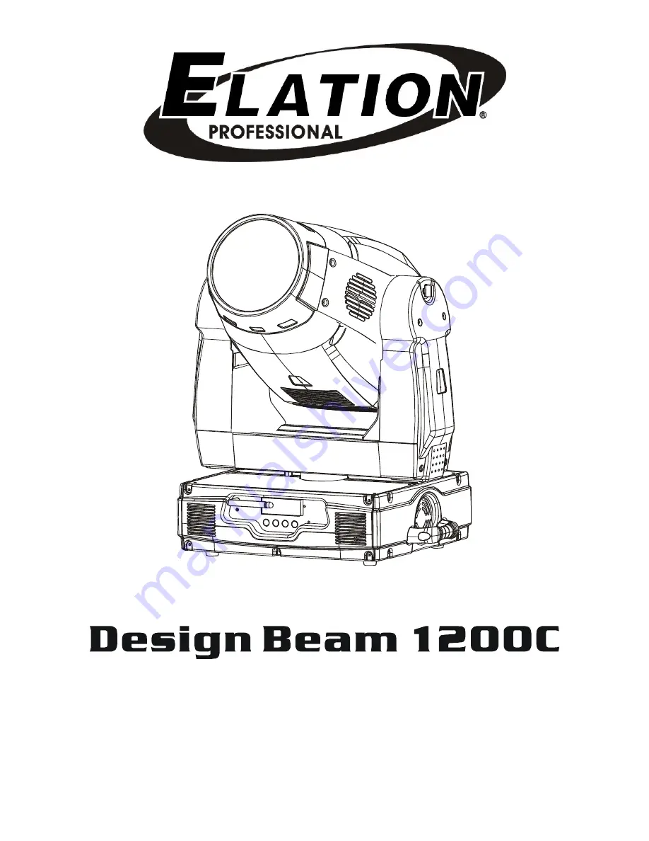 Elation Design Spot 1200C Скачать руководство пользователя страница 1