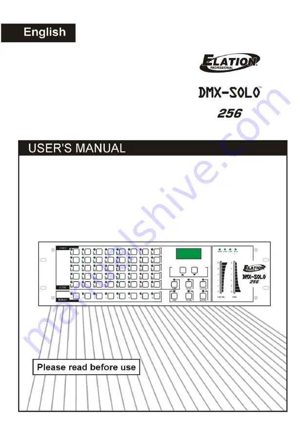 Elation DMX-SOLO 256 Скачать руководство пользователя страница 1