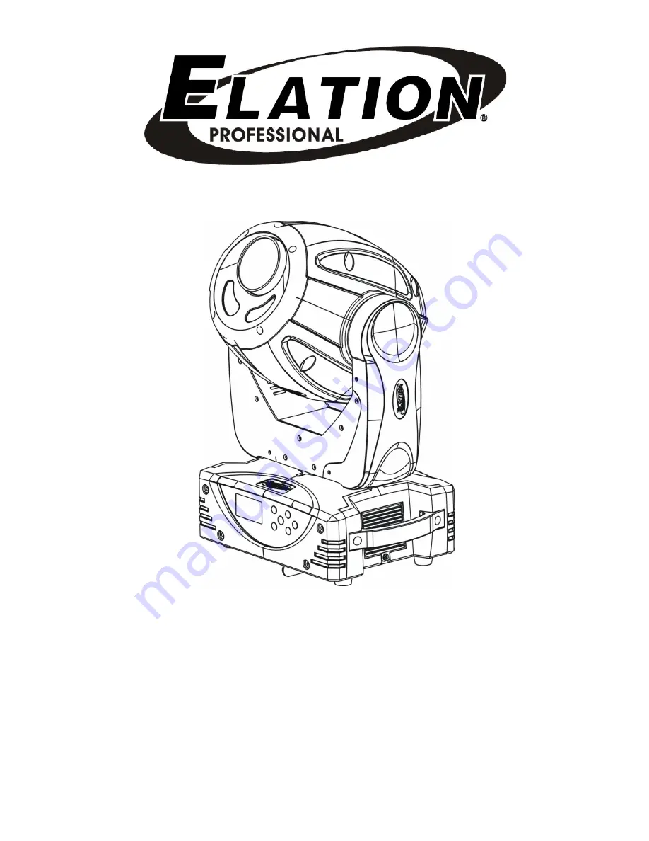 Elation E SPOT III User Manual Download Page 1