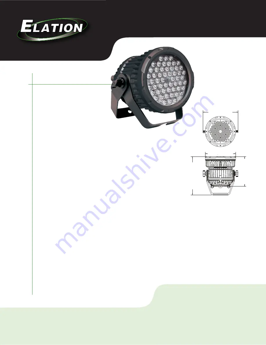 Elation ELAR 180 PRO RGBAW Datasheet Download Page 1