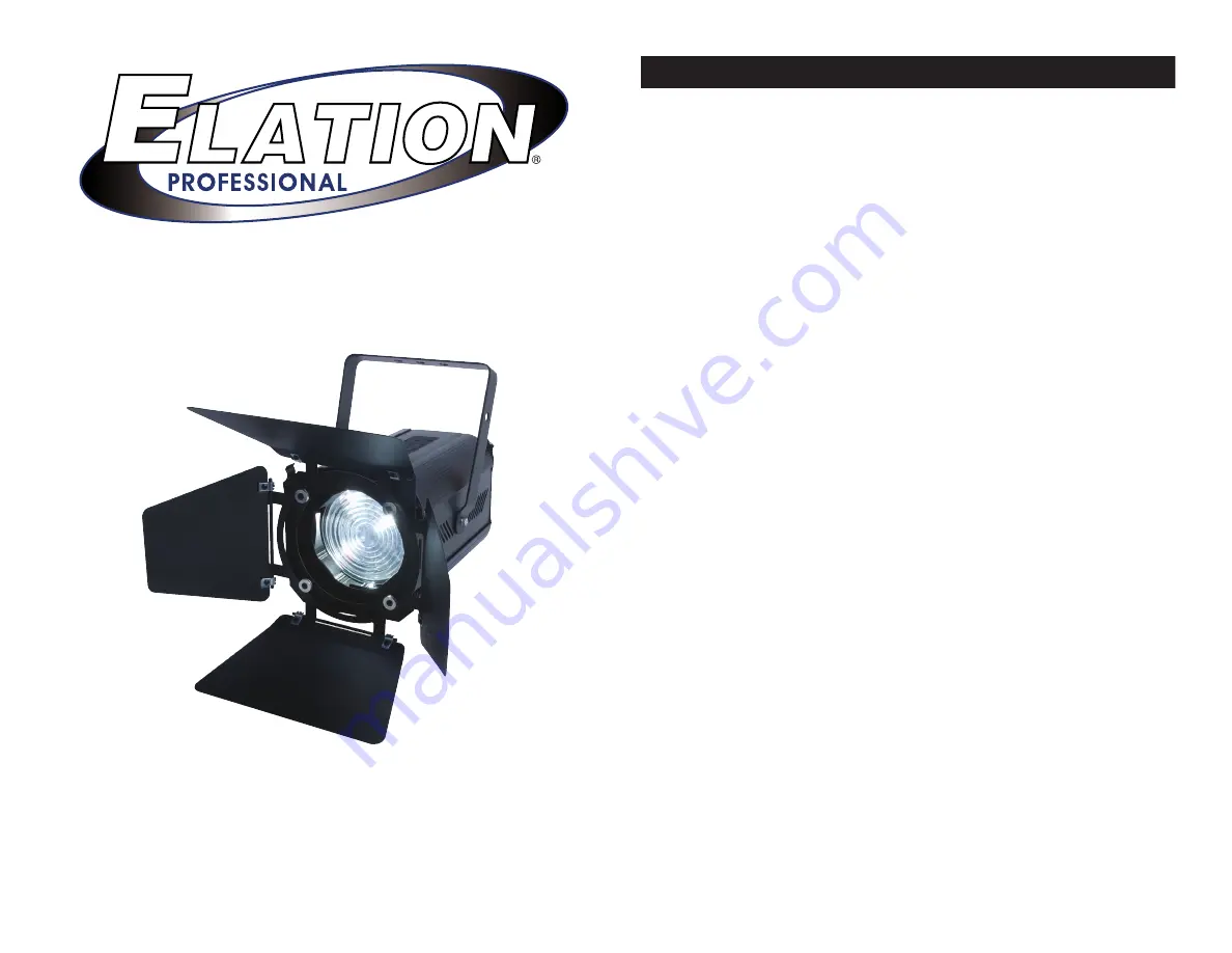 Elation Eled Light Скачать руководство пользователя страница 1