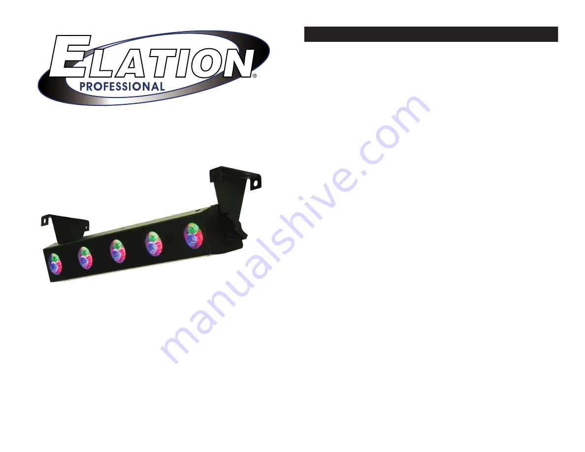 Elation ELED STRIP 50RGB Скачать руководство пользователя страница 1