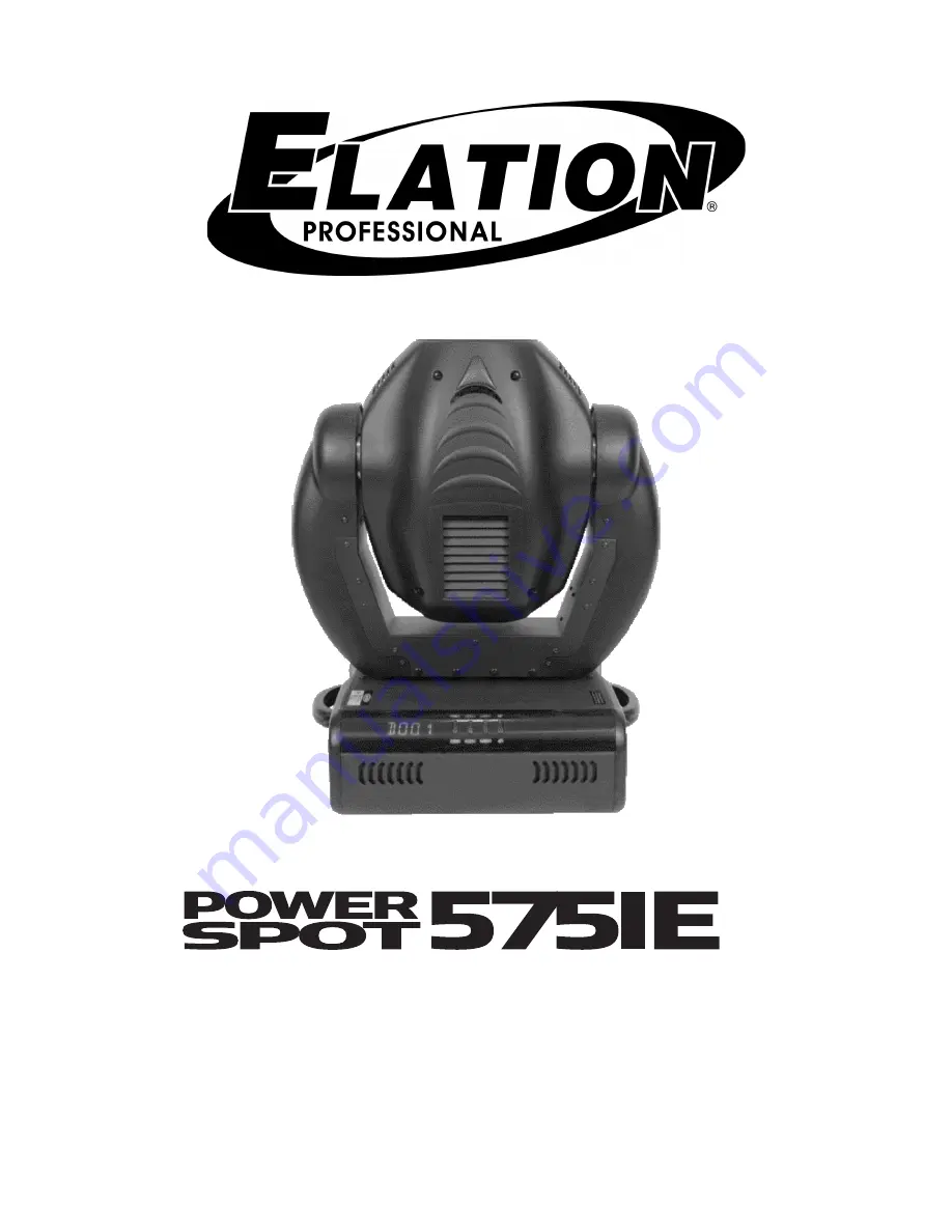 Elation Power Spot 575IE II User Manual Download Page 1