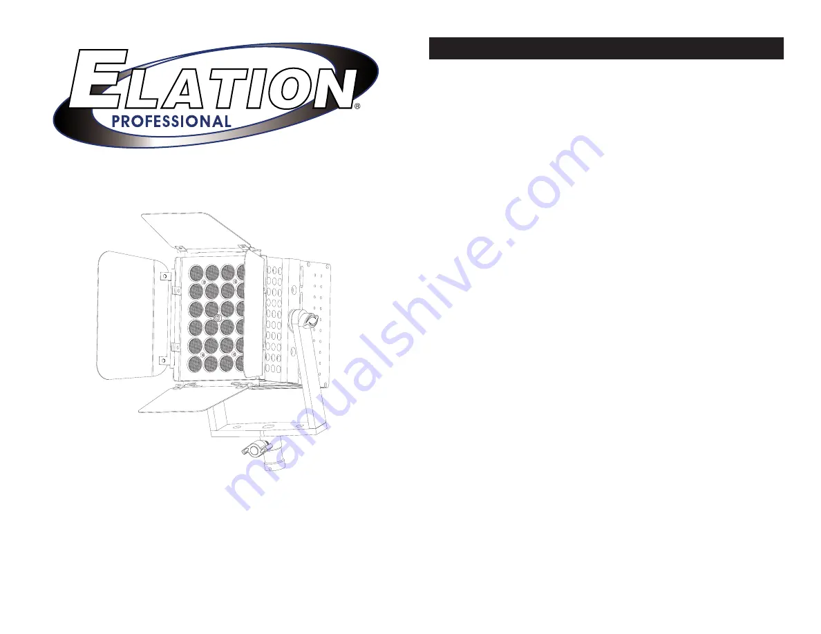 Elation TVL3000-II CW User Instructions Download Page 1