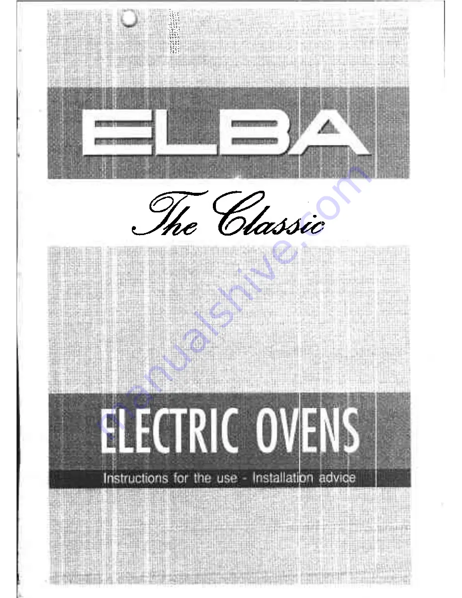 Elba EB 1722 Instructions For Use Manual Download Page 1