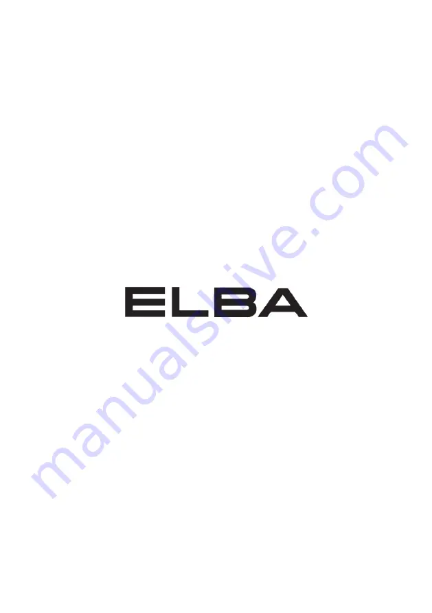 Elba ESF-E1644TM Owner'S Manual Download Page 6