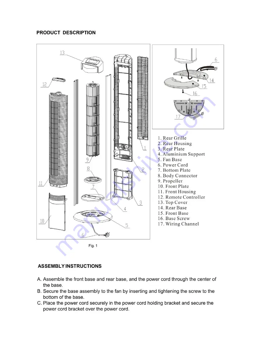 Elba ETWF-A4140RC Owner'S Manual Download Page 3