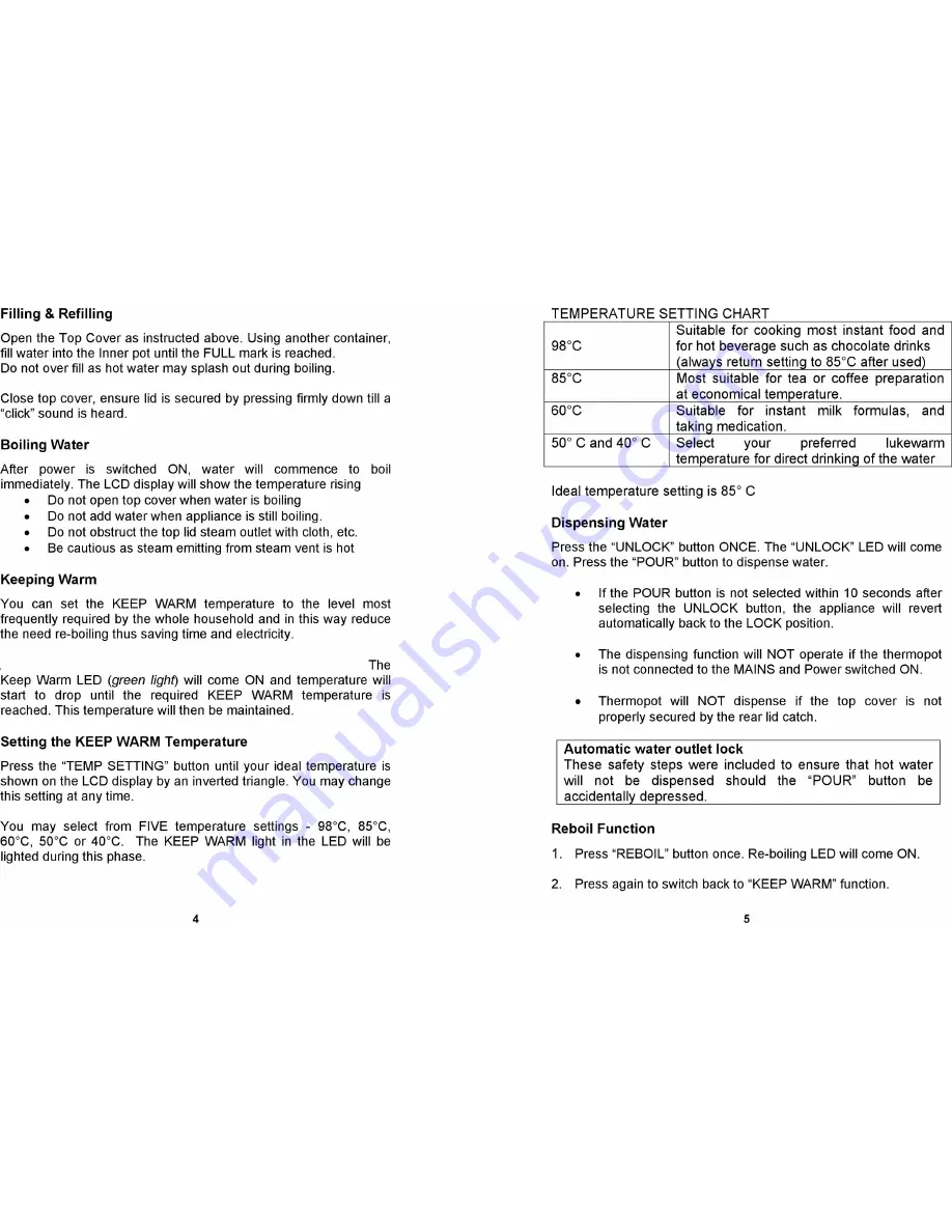 Elba TP-3511DGT Instruction Manual Download Page 4