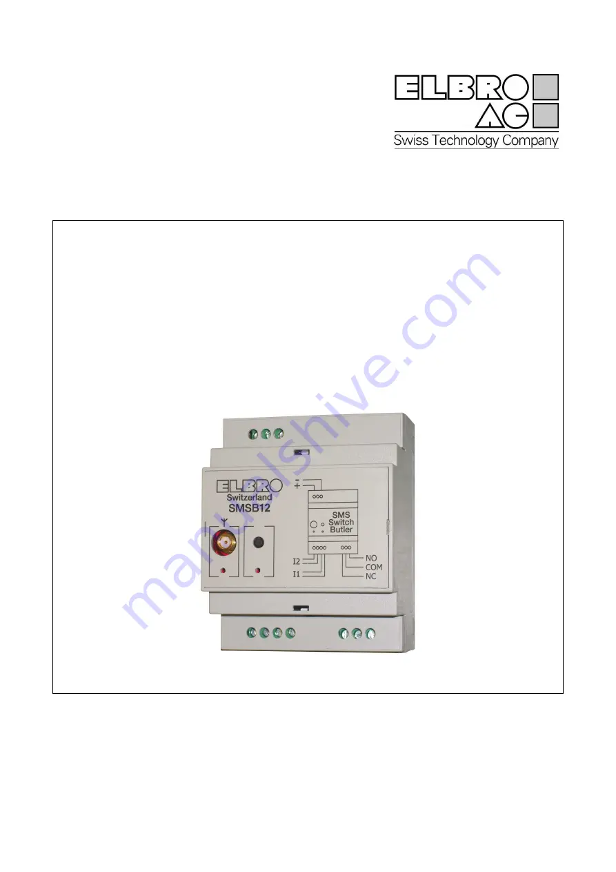 ELBRO SMSB12 Operating Instructions Manual Download Page 1