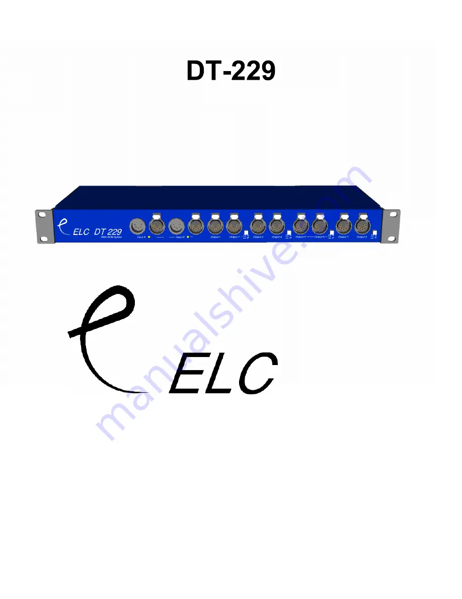 ELC DT229 Скачать руководство пользователя страница 1