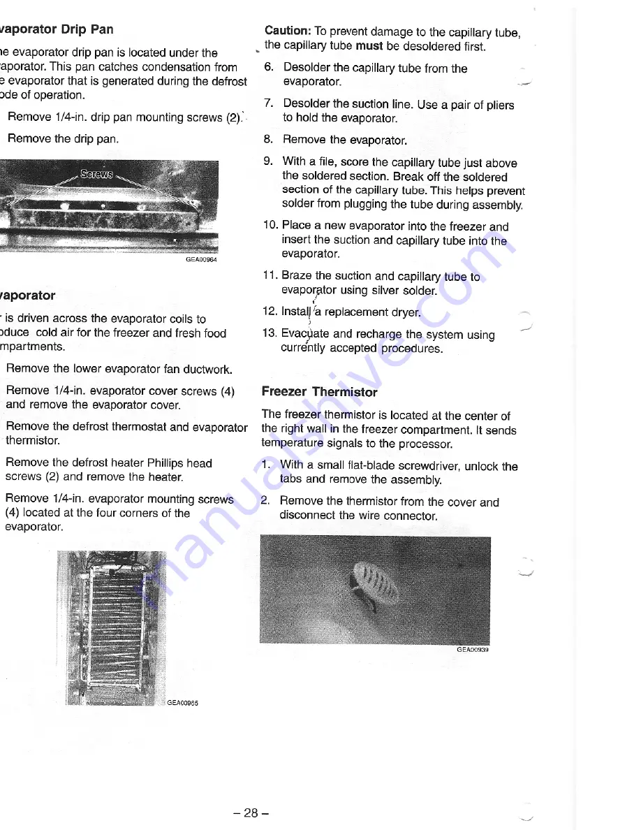 ElcoBrandt DRU103XE1 Service Manual Download Page 28