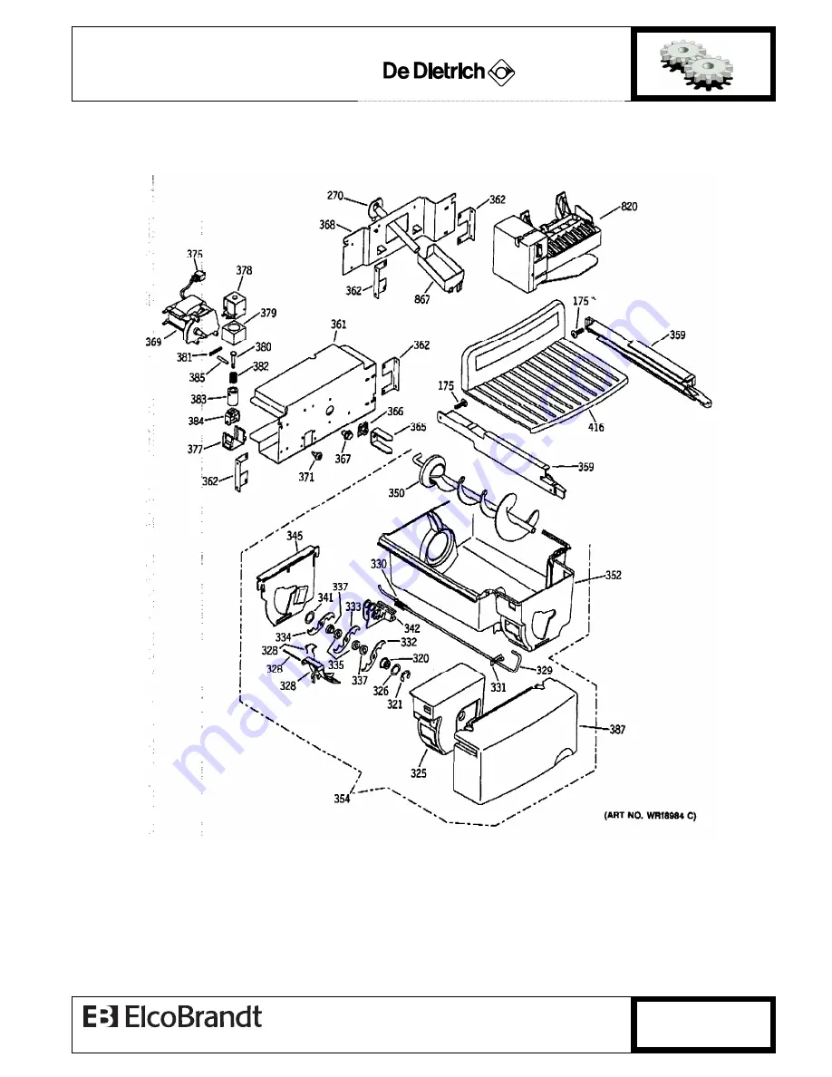 ElcoBrandt DRU103XE1 Service Manual Download Page 84