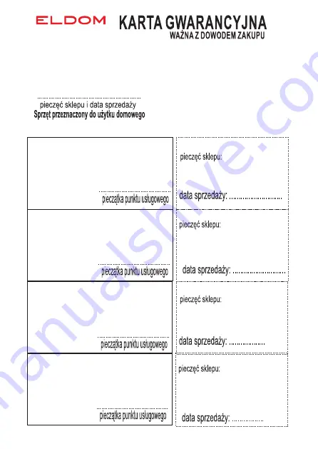 Eldom JEWEL NUV7 Instruction Manual Download Page 22